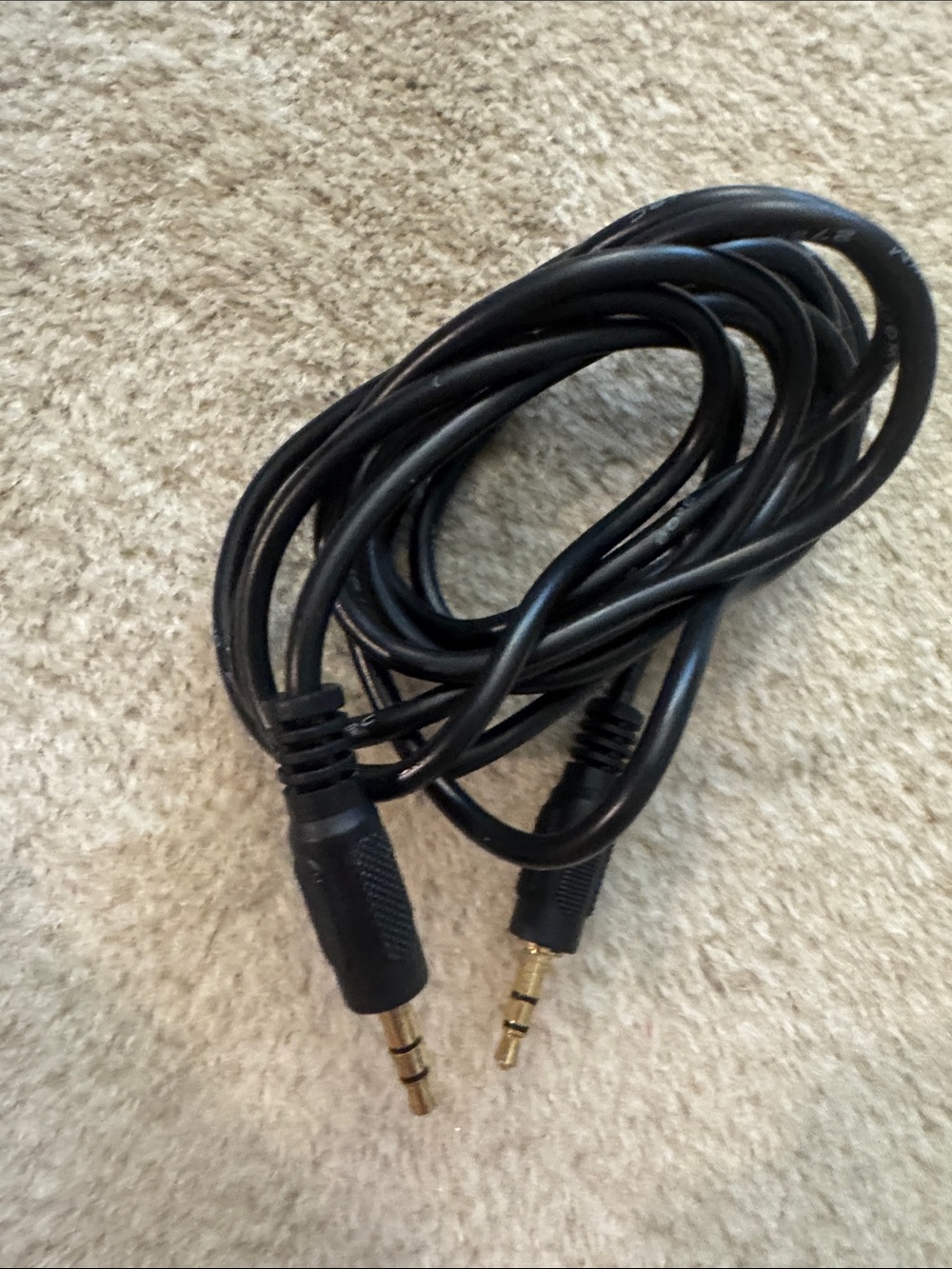 Black Aux Audio Cable - 3.5mm Male to Male